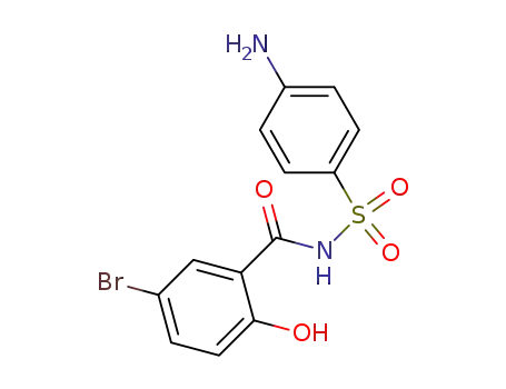 Molecular Structure of 62547-27-7 (Benzamide, N-[(4-aminophenyl)sulfonyl]-5-bromo-2-hydroxy-)