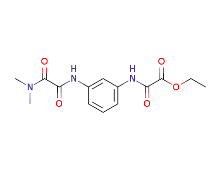 Molecular Structure of 62869-25-4 (Acetic acid, [[3-[[(dimethylamino)oxoacetyl]amino]phenyl]amino]oxo-,
ethyl ester)