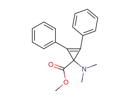 Molecular Structure of 64462-46-0 (2-Cyclopropene-1-carboxylic acid, 1-(dimethylamino)-2,3-diphenyl-,
methyl ester)