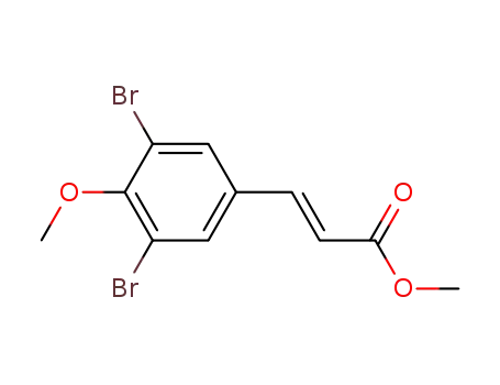 Molecular Structure of 66600-46-2 (2-Propenoic acid, 3-(3,5-dibromo-4-methoxyphenyl)-, methyl ester)