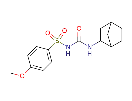 Molecular Structure of 1234-04-4 (Benzenesulfonamide,
N-[(bicyclo[2.2.1]hept-2-ylamino)carbonyl]-4-methoxy-)