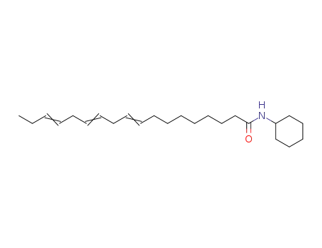 Molecular Structure of 62873-36-3 (9,12,15-Octadecatrienamide, N-cyclohexyl-, (Z,Z,Z)-)