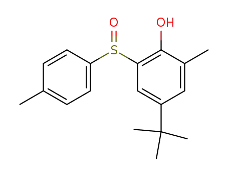 Molecular Structure of 64790-99-4 (Phenol, 4-(1,1-dimethylethyl)-2-methyl-6-[(4-methylphenyl)sulfinyl]-)