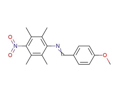 Molecular Structure of 61599-30-2 (Benzenamine,
N-[(4-methoxyphenyl)methylene]-2,3,5,6-tetramethyl-4-nitro-)