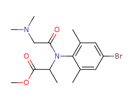 Molecular Structure of 63047-35-8 (Alanine, N-(4-bromo-2,6-dimethylphenyl)-N-(N,N-dimethylglycyl)-,
methyl ester)