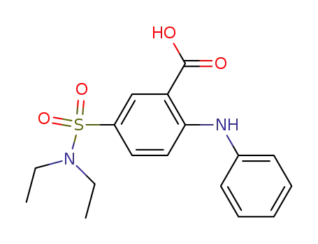 Benzoic acid, 5-[(diethylamino)sulfonyl]-2-(phenylamino)-