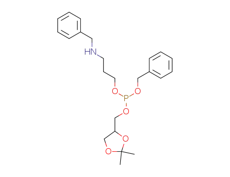 Molecular Structure of 65237-34-5 (Phosphorous acid, (2,2-dimethyl-1,3-dioxolan-4-yl)methyl phenylmethyl
3-[(phenylmethyl)amino]propyl ester)