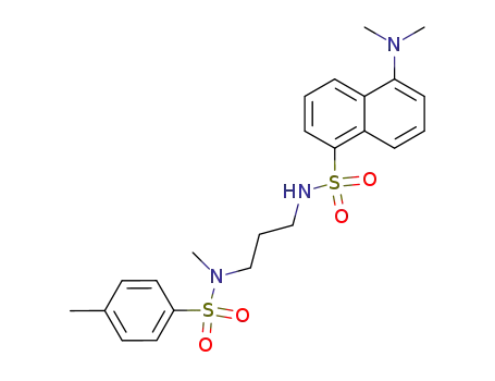 Molecular Structure of 64307-76-2 (1-Naphthalenesulfonamide,
5-(dimethylamino)-N-[3-[methyl[(4-methylphenyl)sulfonyl]amino]propyl]-)
