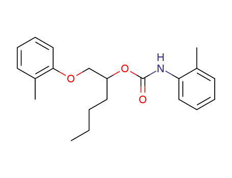 Molecular Structure of 63332-44-5 (Carbamic acid, (2-methylphenyl)-, 1-[(2-methylphenoxy)methyl]pentyl
ester)