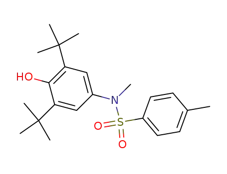 Molecular Structure of 61551-42-6 (Benzenesulfonamide,
N-[3,5-bis(1,1-dimethylethyl)-4-hydroxyphenyl]-N,4-dimethyl-)