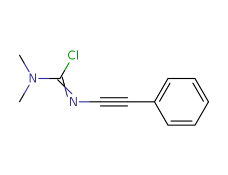 Molecular Structure of 63741-68-4 (Carbamimidic chloride, N,N-dimethyl-N'-(phenylethynyl)-)