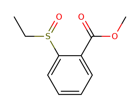 Molecular Structure of 62331-88-8 (Benzoic acid, 2-(ethylsulfinyl)-, methyl ester)