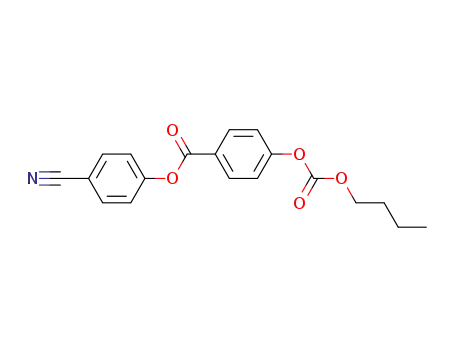 Molecular Structure of 53629-59-7 (Benzoic acid, 4-[(butoxycarbonyl)oxy]-, 4-cyanophenyl ester)