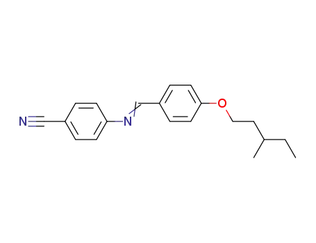 Molecular Structure of 55536-01-1 (Benzonitrile, 4-[[[4-[(3-methylpentyl)oxy]phenyl]methylene]amino]-, (S)-)