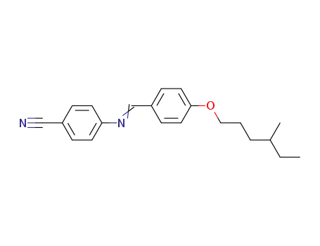 Molecular Structure of 55536-02-2 (Benzonitrile, 4-[[[4-[(4-methylhexyl)oxy]phenyl]methylene]amino]-, (S)-)