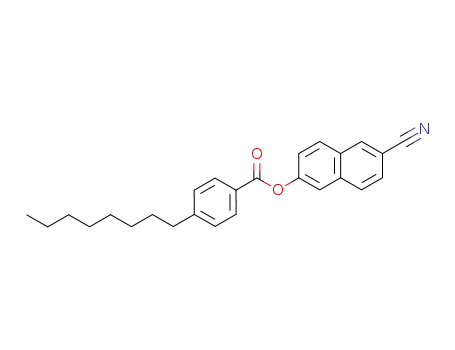 Molecular Structure of 62622-36-0 (Benzoic acid, 4-octyl-, 6-cyano-2-naphthalenyl ester)