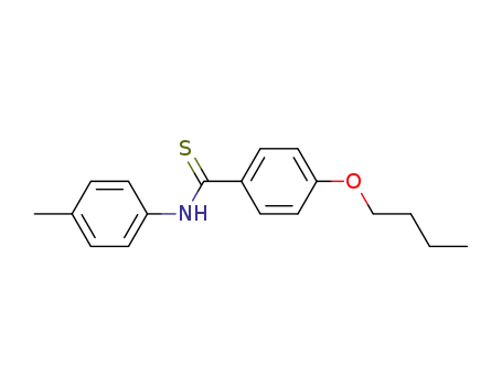 Molecular Structure of 62516-88-5 (Benzenecarbothioamide, 4-butoxy-N-(4-methylphenyl)-)