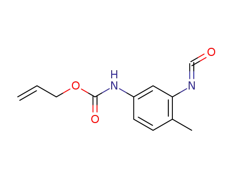 Molecular Structure of 3205-02-5 (Carbamic acid, (3-isocyanato-4-methylphenyl)-, 2-propenyl ester)