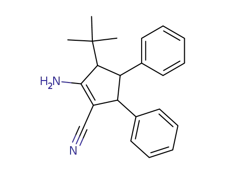 Molecular Structure of 63096-59-3 (1-Cyclopentene-1-carbonitrile,
2-amino-3-(1,1-dimethylethyl)-4,5-diphenyl-)