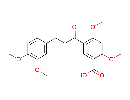 Molecular Structure of 62473-53-4 (Benzoic acid, 5-[3-(3,4-dimethoxyphenyl)-1-oxopropyl]-2,4-dimethoxy-)