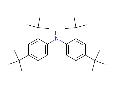 Molecular Structure of 28182-17-4 (Benzenamine,
N-[2,4-bis(1,1-dimethylethyl)phenyl]-2,4-bis(1,1-dimethylethyl)-)