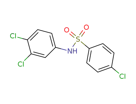 Molecular Structure of 7454-52-6 (Benzenesulfonamide, 4-chloro-N-(3,4-dichlorophenyl)-)