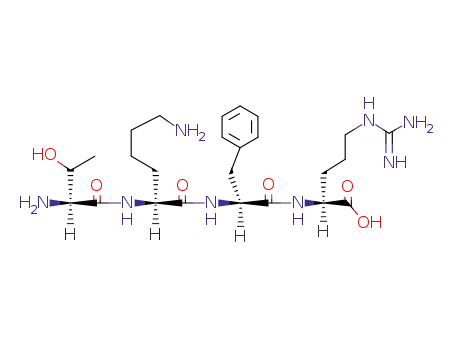 Molecular Structure of 70671-19-1 (L-Arginine, L-threonyl-L-lysyl-L-phenylalanyl-)