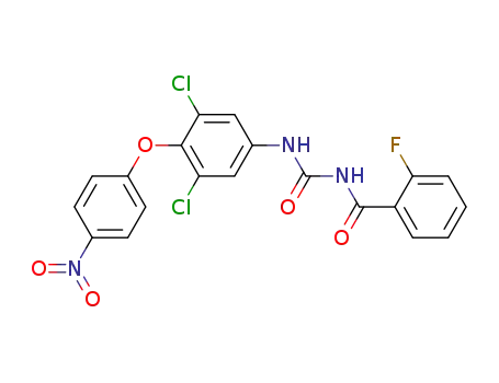 Molecular Structure of 60731-68-2 (Benzamide,
N-[[[3,5-dichloro-4-(4-nitrophenoxy)phenyl]amino]carbonyl]-2-fluoro-)