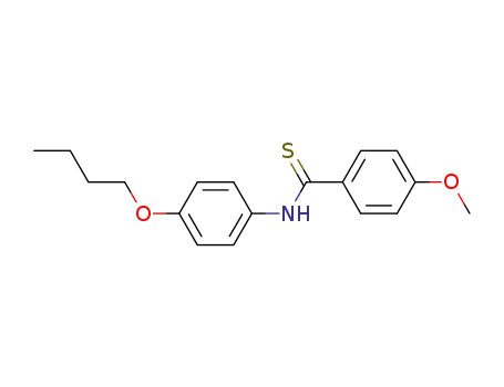 Molecular Structure of 62516-73-8 (Benzenecarbothioamide, N-(4-butoxyphenyl)-4-methoxy-)