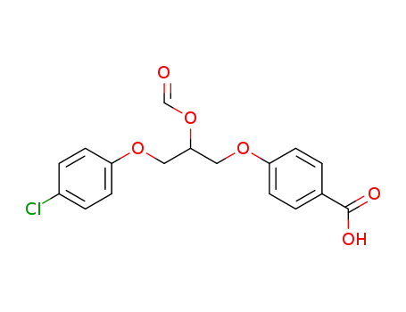 Molecular Structure of 66413-01-2 (Benzoic acid, 4-[3-(4-chlorophenoxy)-2-(formyloxy)propoxy]-)