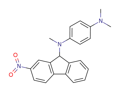 Molecular Structure of 62799-36-4 (1,4-Benzenediamine, N,N,N'-trimethyl-N'-(2-nitro-9H-fluoren-9-yl)-)