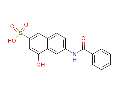 Molecular Structure of 50713-60-5 (2-Naphthalenesulfonic acid, 6-(benzoylamino)-4-hydroxy-)