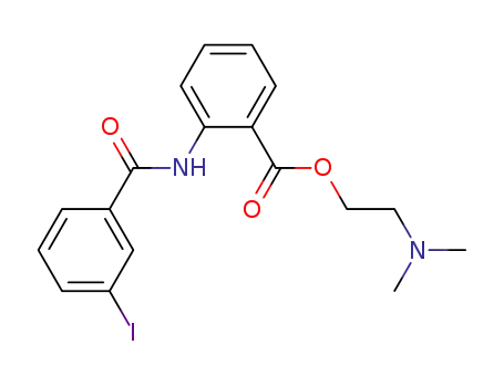 Molecular Structure of 67836-89-9 (Benzoic acid, 2-[(3-iodobenzoyl)amino]-, 2-(dimethylamino)ethyl ester)
