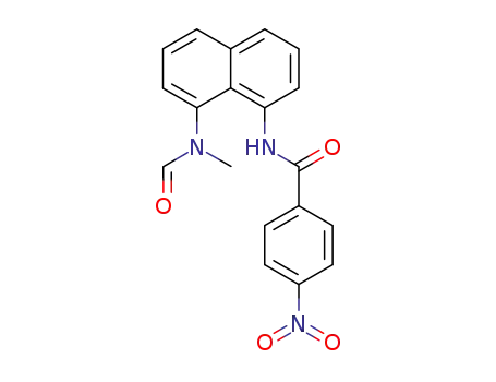 Molecular Structure of 63656-57-5 (Benzamide, N-[8-(formylmethylamino)-1-naphthalenyl]-4-nitro-)