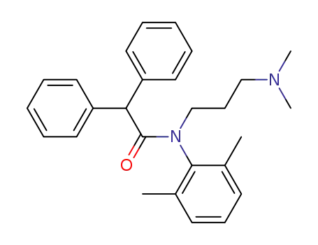 Molecular Structure of 17307-20-9 (N-[3-(dimethylamino)propyl]-N-(2,6-dimethylphenyl)-2,2-diphenylacetamide)