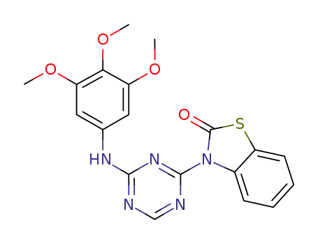2(3H)-Benzothiazolone,
3-[4-[(3,4,5-trimethoxyphenyl)amino]-1,3,5-triazin-2-yl]-