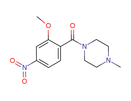 Molecular Structure of 630125-88-1 (Piperazine, 1-(2-methoxy-4-nitrobenzoyl)-4-methyl-)