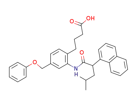 Benzenebutanoic acid,
2-[[4-methyl-2-(1-naphthalenyl)-1-oxopentyl]amino]-4-(phenoxymethyl)-
