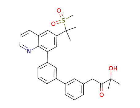 2-Butanone,
3-hydroxy-3-methyl-1-[3'-[6-[1-methyl-1-(methylsulfonyl)ethyl]-8-quinolinyl
][1,1'-biphenyl]-3-yl]-