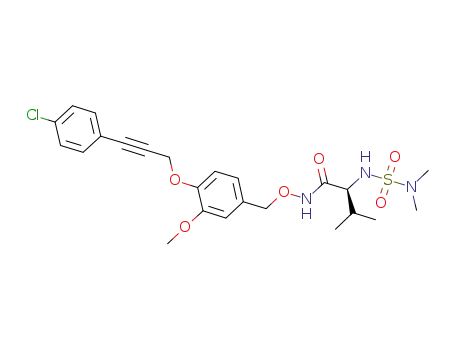 Butanamide,
N-[[4-[[3-(4-chlorophenyl)-2-propynyl]oxy]-3-methoxyphenyl]methoxy]-2-[[
(dimethylamino)sulfonyl]amino]-3-methyl-, (2S)-