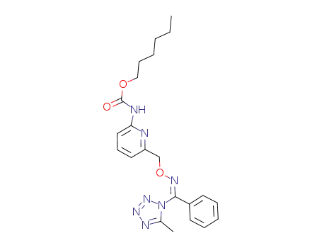 Carbamic acid,
[6-[[[(Z)-[(5-methyl-1H-tetrazol-1-yl)phenylmethylene]amino]oxy]methyl]-
2-pyridinyl]-, hexyl ester