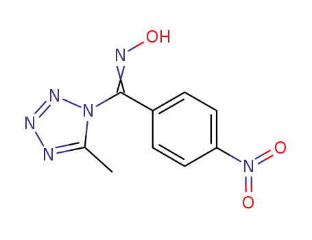 Molecular Structure of 500206-65-5 (1H-Tetrazole, 1-[(hydroxyimino)(4-nitrophenyl)methyl]-5-methyl-)