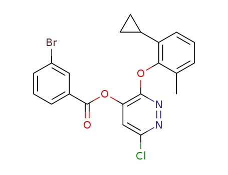 Molecular Structure of 499232-34-7 (Benzoic acid, 3-bromo-,
6-chloro-3-(2-cyclopropyl-6-methylphenoxy)-4-pyridazinyl ester)
