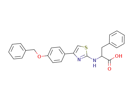 Molecular Structure of 693792-74-4 (Phenylalanine, N-[4-[4-(phenylmethoxy)phenyl]-2-thiazolyl]-)