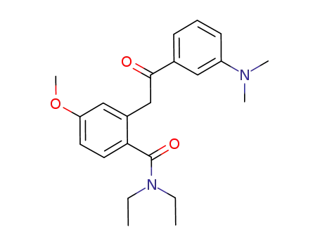 Molecular Structure of 630423-75-5 (Benzamide,
2-[2-[3-(dimethylamino)phenyl]-2-oxoethyl]-N,N-diethyl-4-methoxy-)