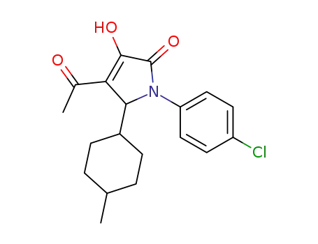 Molecular Structure of 512178-07-3 (2H-Pyrrol-2-one,
4-acetyl-1-(4-chlorophenyl)-1,5-dihydro-3-hydroxy-5-(4-methylcyclohexyl
)-)