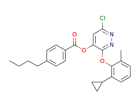 Benzoic acid, 4-butyl-,
6-chloro-3-(2-cyclopropyl-6-methylphenoxy)-4-pyridazinyl ester