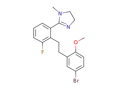 Molecular Structure of 685126-03-8 (1H-Imidazole,
2-[2-[2-(5-bromo-2-methoxyphenyl)ethyl]-3-fluorophenyl]-4,5-dihydro-1-
methyl-)