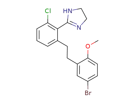 Molecular Structure of 685126-80-1 (1H-Imidazole,
2-[2-[2-(5-bromo-2-methoxyphenyl)ethyl]-6-chlorophenyl]-4,5-dihydro-)