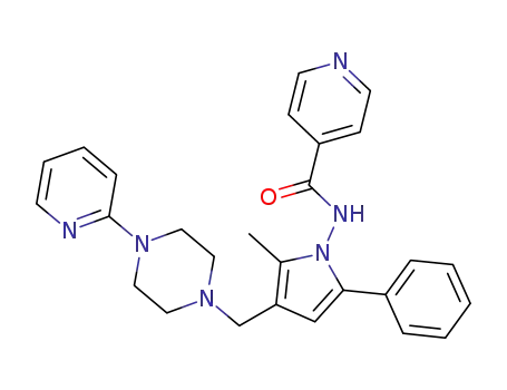 4-Pyridinecarboxamide,
N-[2-methyl-5-phenyl-3-[[4-(2-pyridinyl)-1-piperazinyl]methyl]-1H-pyrrol-
1-yl]-